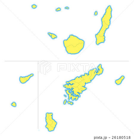 鹿児島県地図2のイラスト素材