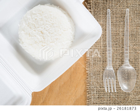 Jasmine rice in foam box Jasmine rice in foam box 26181873