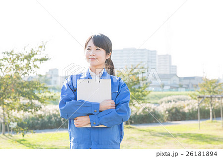 作業服 女性 ポートレート 26181894