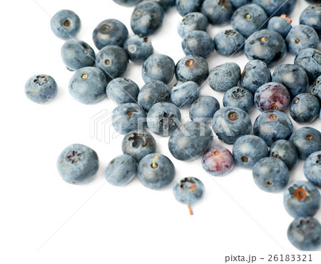 Pile of Bilberry or blueberry over isolated white 26183321
