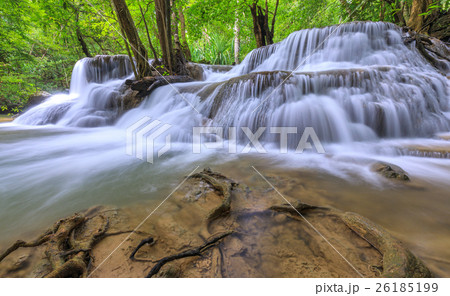 Deep forest Waterfall in Kanchanaburi, Thailand 26185199