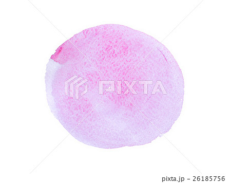 Pink watercolor round isolated on white background 26185756