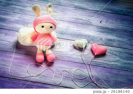 Handmade crochet rabbit toy doll 26186140