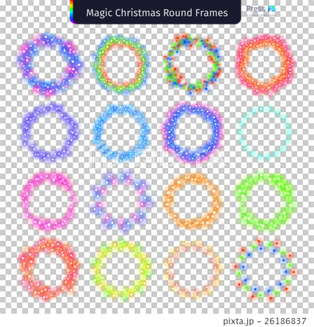 Magic Christmas Round Frames Set - Stock Illustration [26186837] - PIXTA