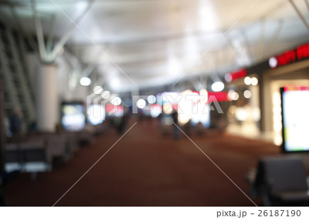 Blurry Lights of Airport Terminal 26187190