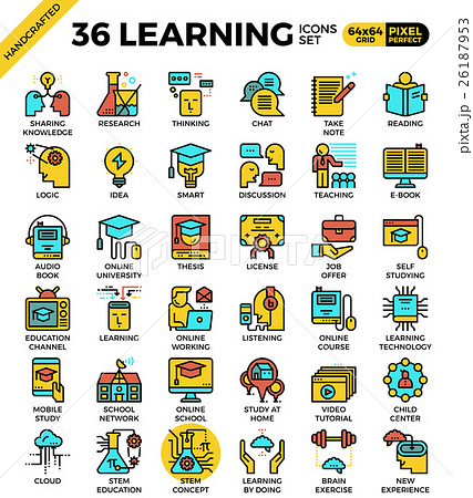 Learning, education concept, icons Learning, education concept, icons 26187953
