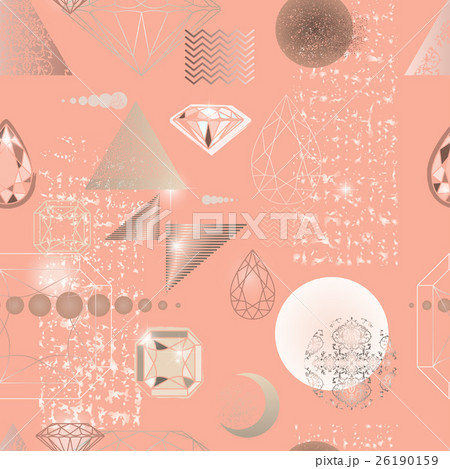 seamless pattern with geometric shapes, diamonds 26190159