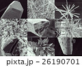 Scientific collage. Crystal in electron microscope 26190701