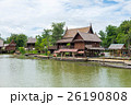 Traditional Thai style wooden house in riverside 26190808