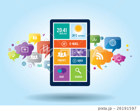 Mobile communication by the smart phone Mobile communication by the smart phone 26191597