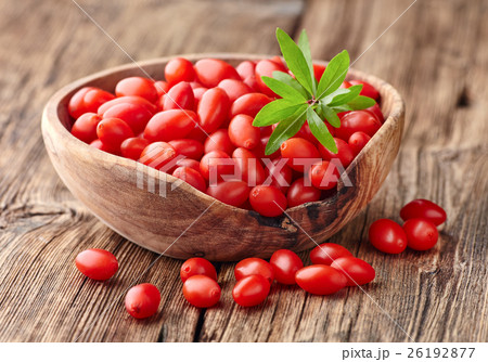 Goji berries on a wooden board Goji berries on a wooden board 26192877