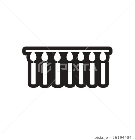 style black and white icon garland with candles 26194484