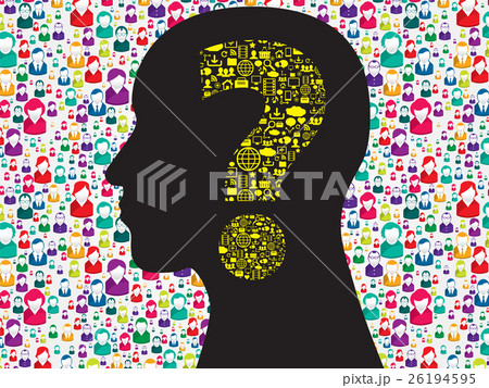 Human head with question mark symbol Human head with question mark symbol 26194595