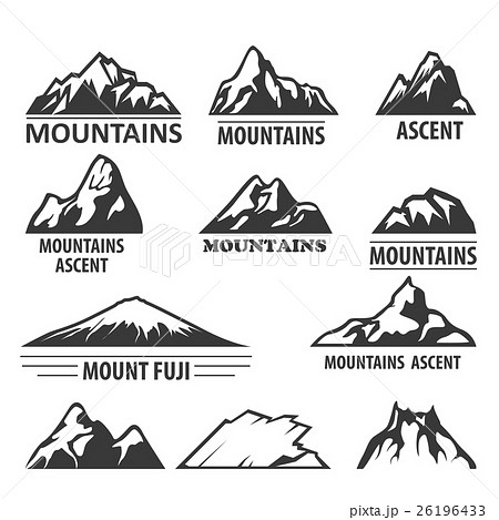 Mountain Peaks Emblems Alpinism And Ascent のイラスト素材