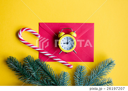 envelope and little alarm clock envelope and little alarm clock 26197207