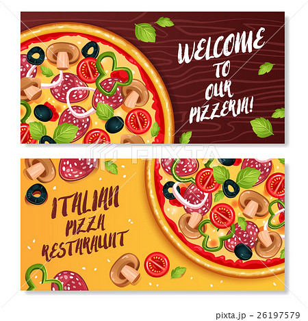 Italian Pizza Horizontal Banners Italian Pizza Horizontal Banners 26197579