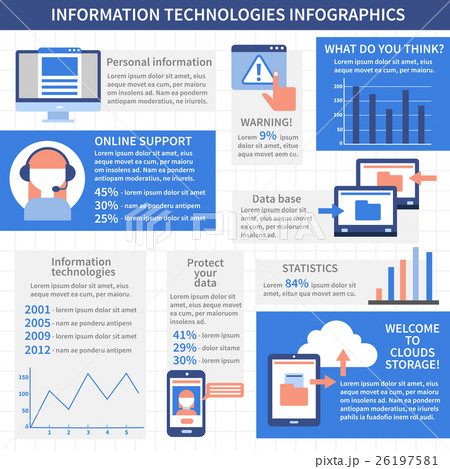 IT Technologies Infographics Layout IT Technologies Infographics Layout 26197581