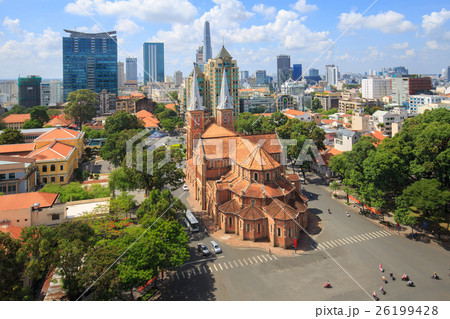 Skyline view of Notre-Dame Cathedral Saigon Skyline view of Notre-Dame Cathedral Saigon 26199428