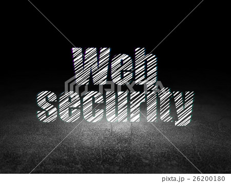 Web design concept: Web Security in grunge dark 26200180