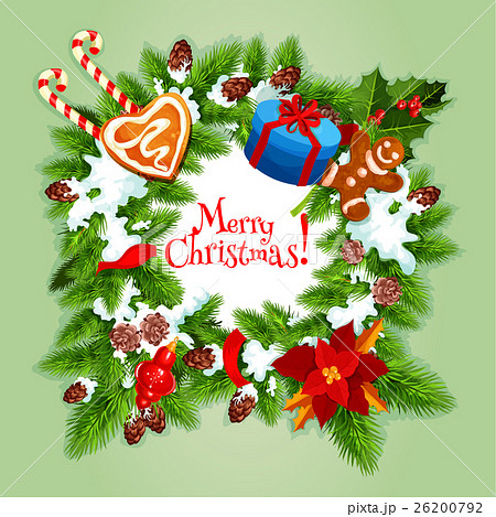 Christmas Day greeting card or poster design 26200792