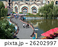 People walking in the amusement park. 26202997