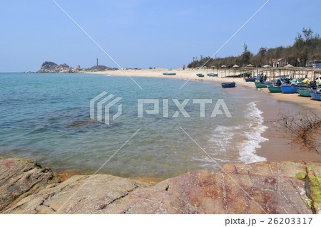 beach with fishing village in ke ga 26203317
