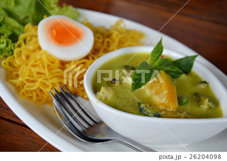 chicken curry and egg noodle chicken curry and egg noodle 26204098