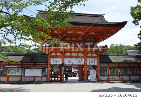 下鴨神社楼門の写真素材