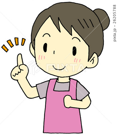 指さし エプロン 女性 指さし エプロン 女性 26205788
