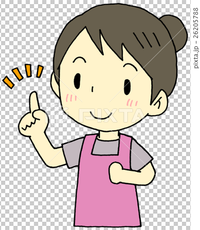 指さし エプロン 女性 指さし エプロン 女性 26205788