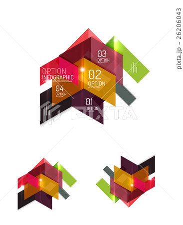 Set of abstract geometric paper graphic layouts Set of abstract geometric paper graphic layouts 26206043