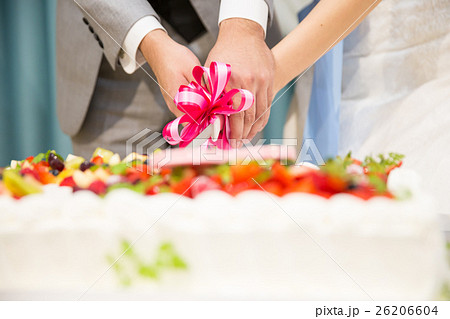 フルーツいっぱいのウエディングケーキ 26206604