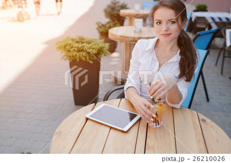 business woman enjoys gadgets business woman enjoys gadgets 26210026