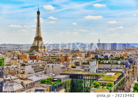 Beautiful panoramic view of Paris 26210482
