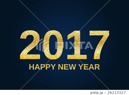 Gold glitter Happy New Year 2017 26213327