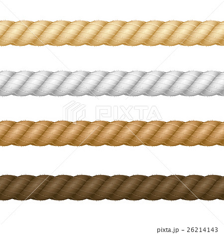 Different Thickness Rope Set Vectorのイラスト素材