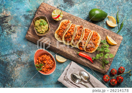 Mexican tacos with meat 26214178
