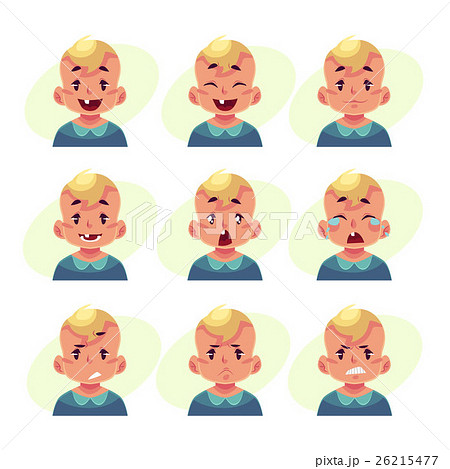 Set of blond baby boy avatars with different 26215477