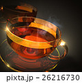 Two cups of black tea on the saucer 26216730