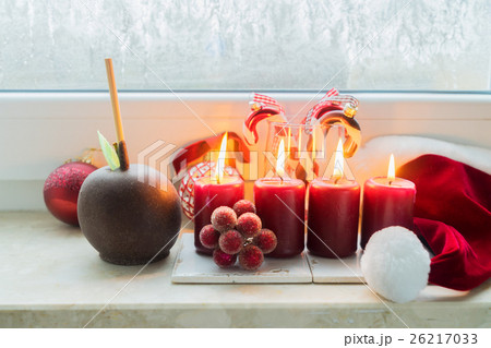 Christmas scene with burning light 26217033