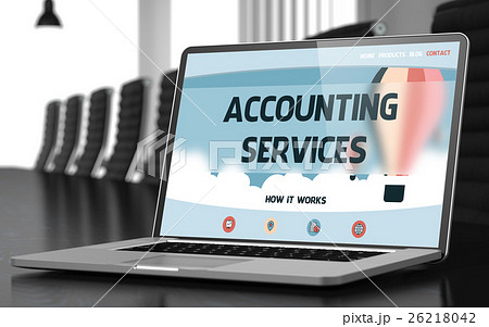 Landing Page of Laptop with Accounting Services 26218042