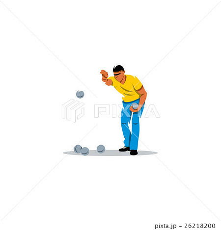 Petanque Game Vector Illustration のイラスト素材