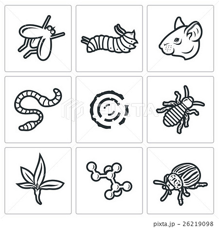 Parasites icons set. Vector Illustration. 26219098