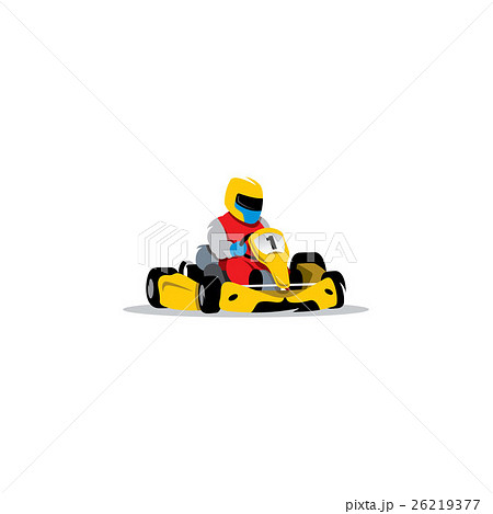 Kart Racing Sign Vector Illustration のイラスト素材