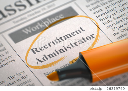 Recruitment Administrator Hiring Now. 3D. 26219740