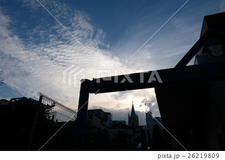 北区赤羽の夕空 26219809