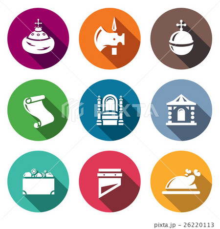 Ancient Russia icons set. Vector Illustration. 26220113