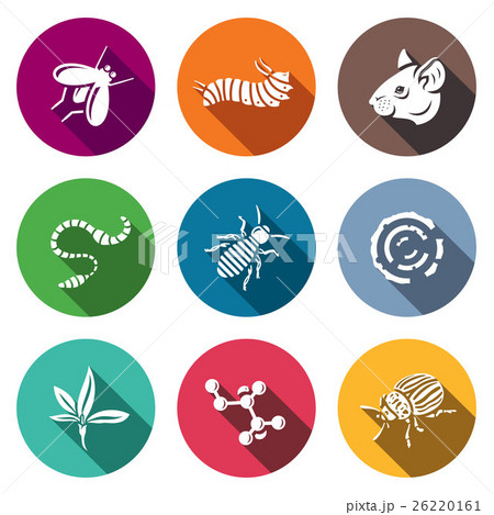 Parasites icons set. Vector Illustration. 26220161