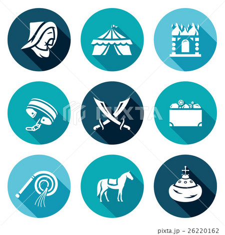 Mongol-Tatar yoke icons set. Vector Illustration. 26220162