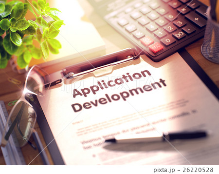 Application Development on Clipboard. 3D. 26220528